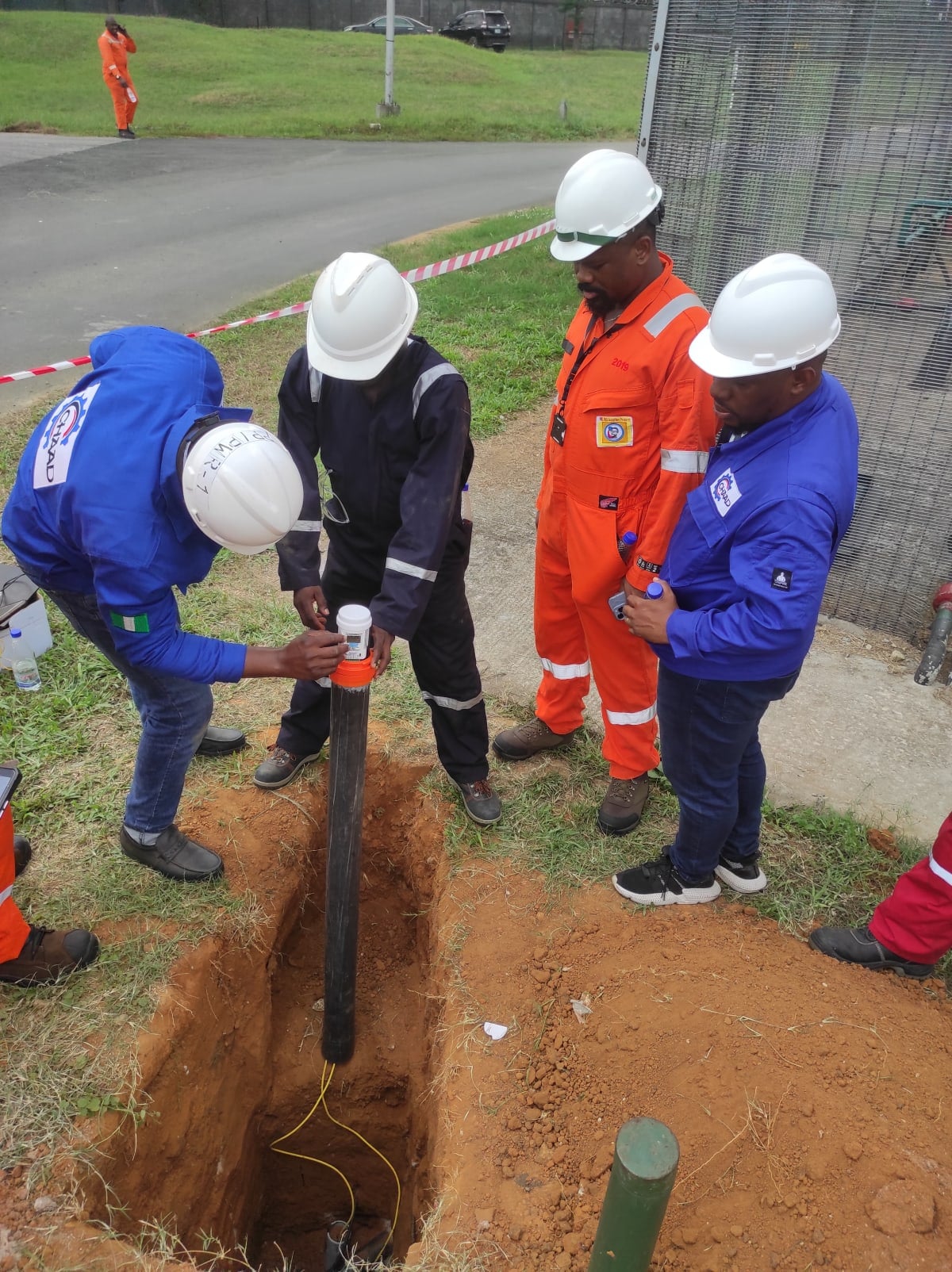 Engineers working on site